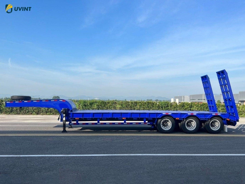 40ft Flatbed 3 Axle Cargo Lowbed Semi-trailer - Image 2