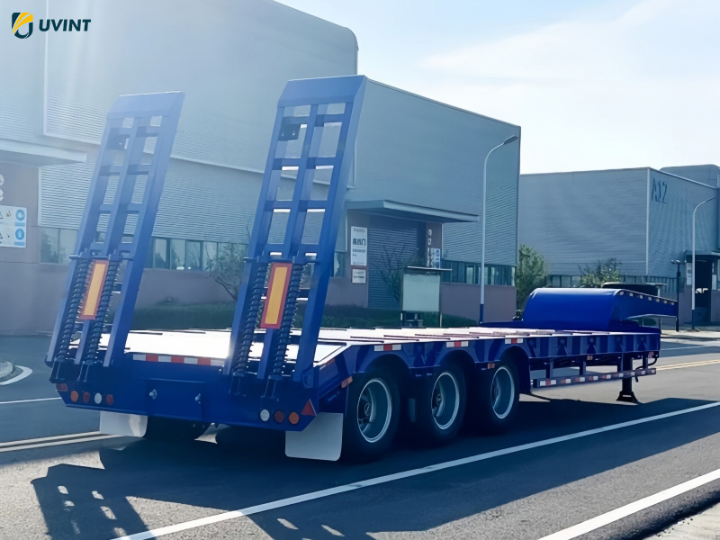 40ft Flatbed 3 Axle Cargo Lowbed Semi-trailer - Image 4