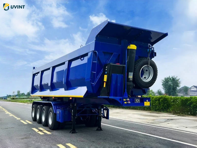 4-Axle Rear Dump Semi Trailer Truck Trailers - Image 2